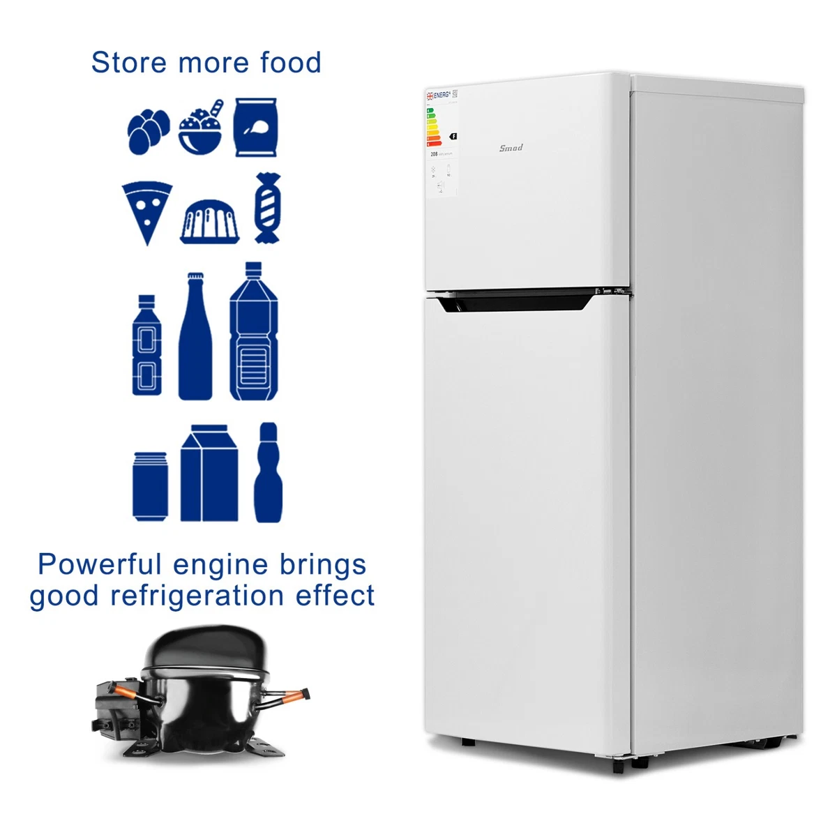 2 door top fridge freezer