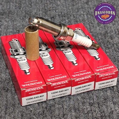 4PCS OEM NGK 12290-6A0-A01 Spark Plug DILKAR8P8SY For Honda Civic CR-V 92411 NEW