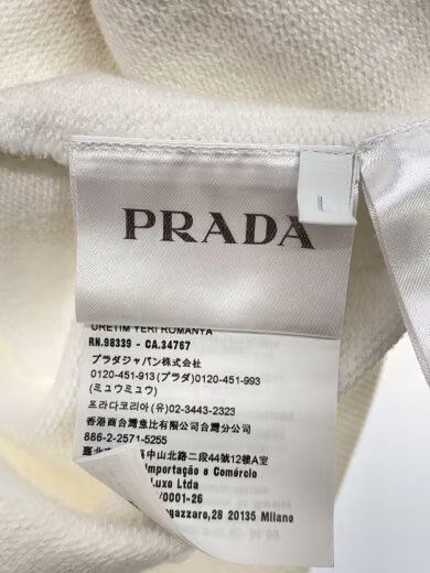 PRADA/hoodie/L/cotton/white/UJL12A S221 10l0 thumbnail 4