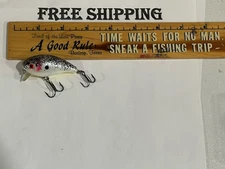 Mann's Vintage Baby 1-Minus Lure Single Stamped: Pearl Shad Splatter-Back