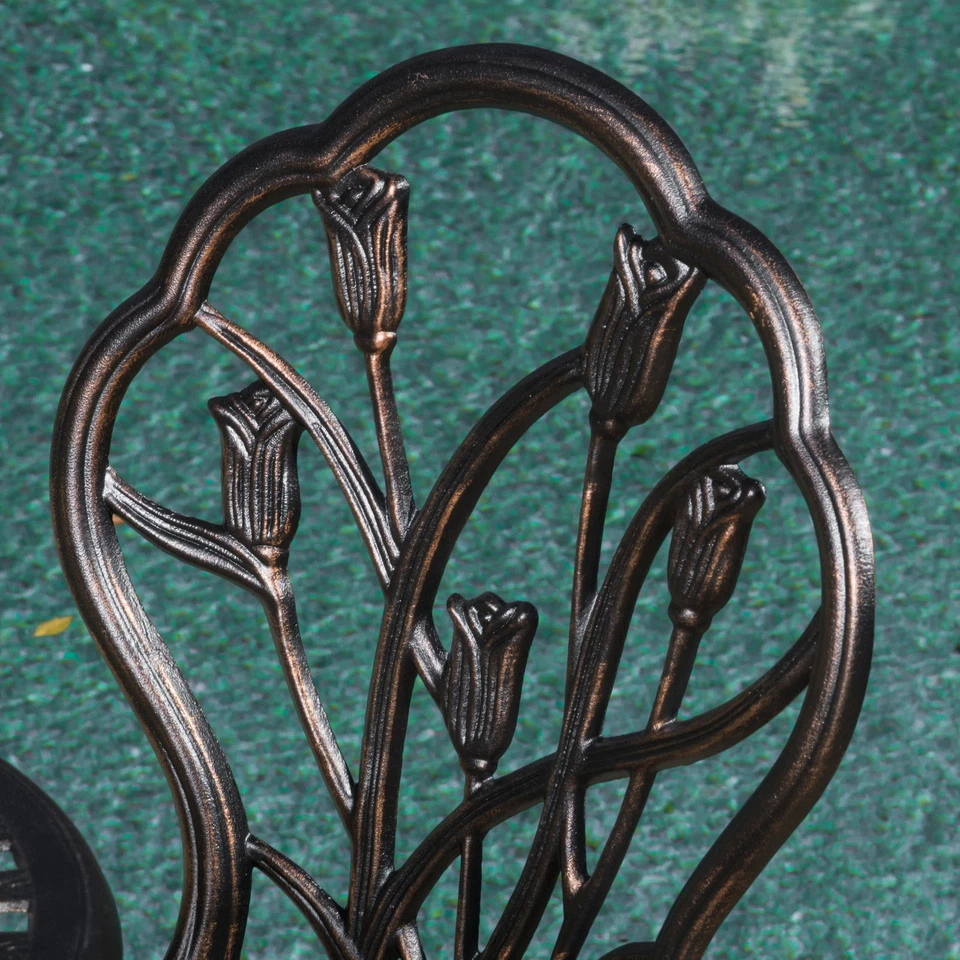 Nassau 3-Pc Bistro Set: Cast Iron Charm - Image 3 of 4