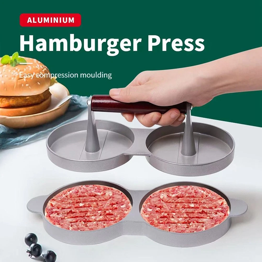 Round Hamburger Meat Press Burger Maker Patty Mold Kit No Needed M2Y25966