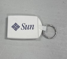 Vintage Sun Microsystems Sticky Note Keychain White