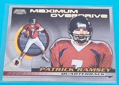 2002 Pacific Exclusive Maximum Overdrive #30 Patrick Ramsey FOOTBALL Card Q6