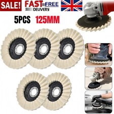 5PC 5" 125mm Wool Flap Felt Disc Angle Grinder Polishing Buffing Wheel for Metal