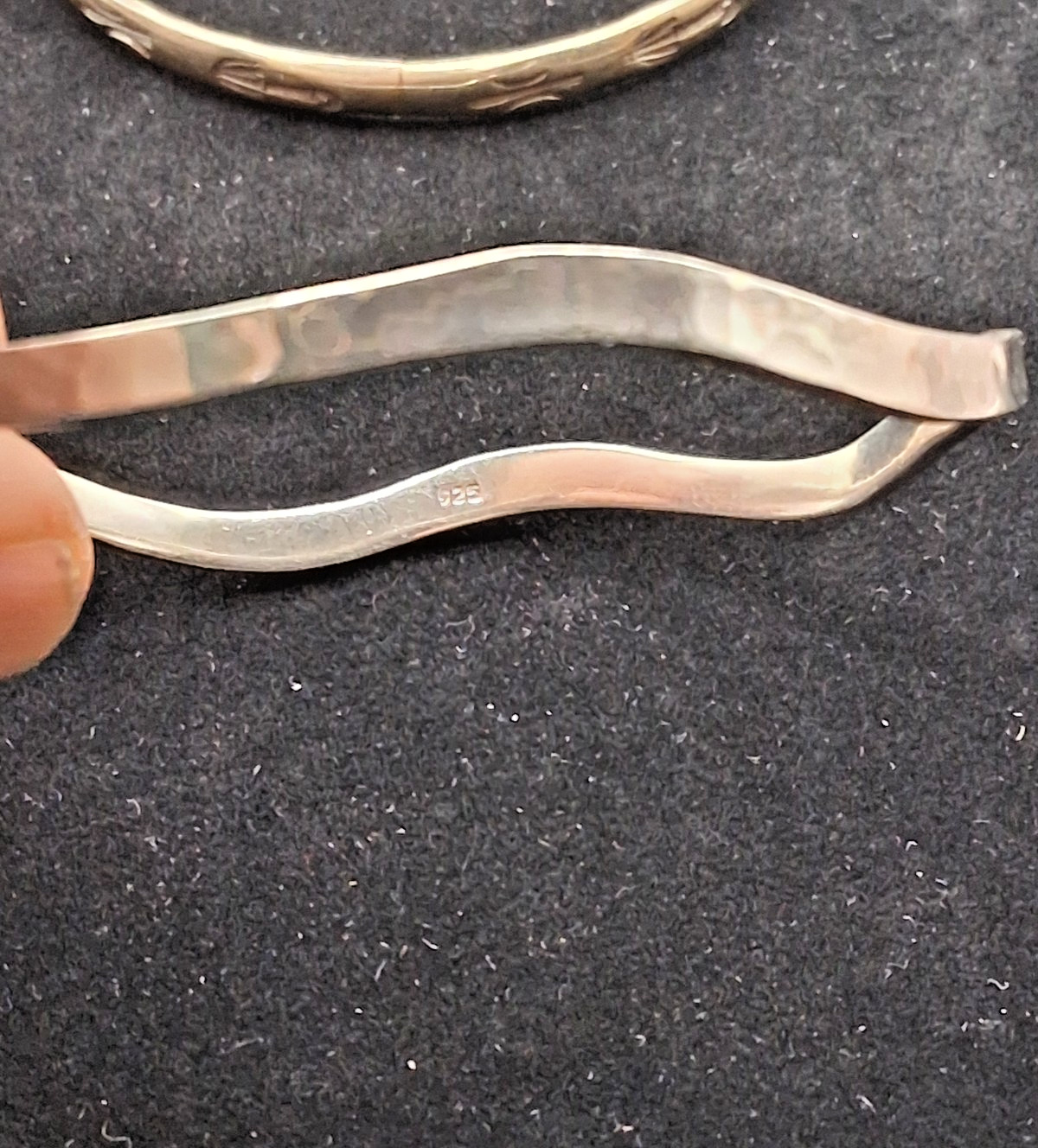 Sterling Silver Bangle Bracelets 3 pc ornamental … - image 8