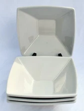 Homer Laughlin China - IVORY/CREAM - Set of 4 - 6 1/2" SQUARE SOUP BOWLS