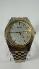 Seiko Watch Men 37mm Silver Dial Two Tone Daydate Round 7N43-9048 New Battery PZ
