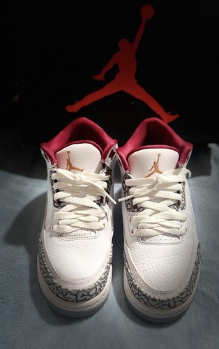 🔥Brand New! Size 5Y - Air Jordan 3 Retro GS ‘Cardinal Red’ 398614-126 - Picture 2 of 16