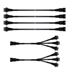 RGB LED Extension Cables, 4PCS 5 Feet Cables and 2PCS 3 Way Y... 