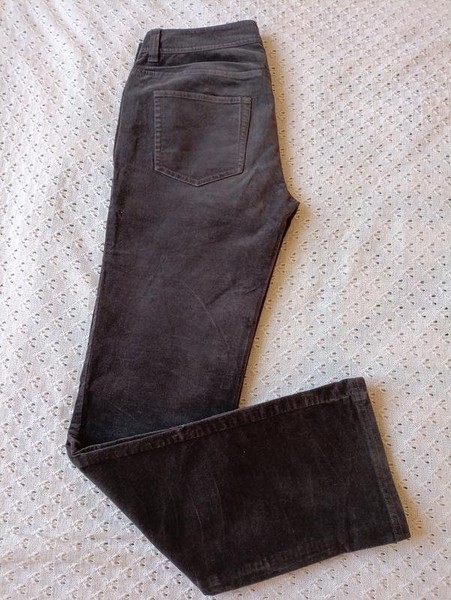 Women Boden Trousers Grey Velvet 36