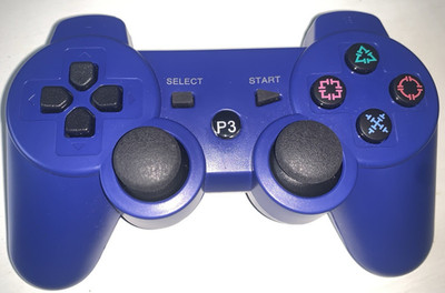 Wireless Bluetooth Controller Blau für PS3 & PC mit Micro USB/Kabellos