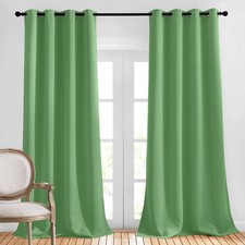NICETOWN Room Darkening Window Curtains 52"W x 90"L Pack of 2 , Forest Green