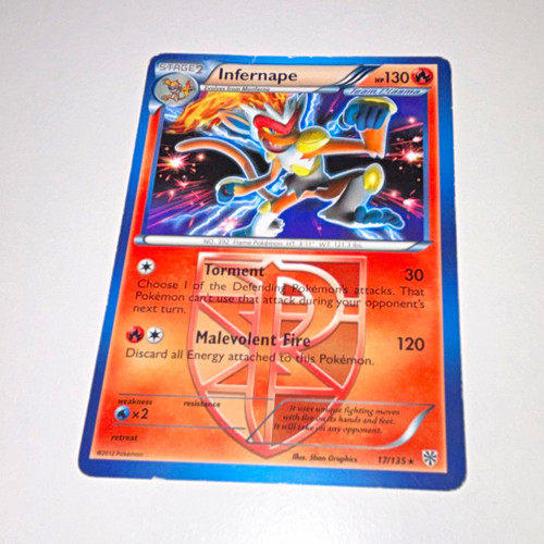 Infernape 17/135 Plasma Storm Holo Rare Holo 130 HP English 2013