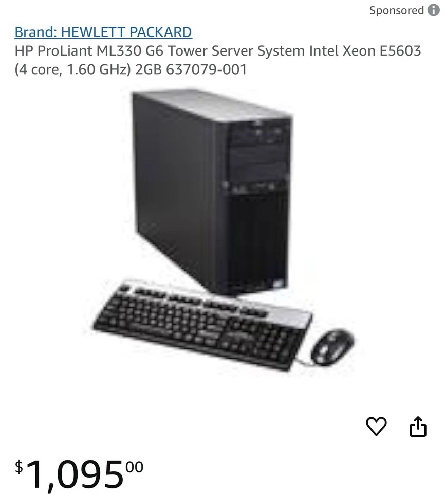 HP ProLiant ML330 G6 5U Tower Server 637079-001 Brand New Opened For Inspection - Image 3 of 4