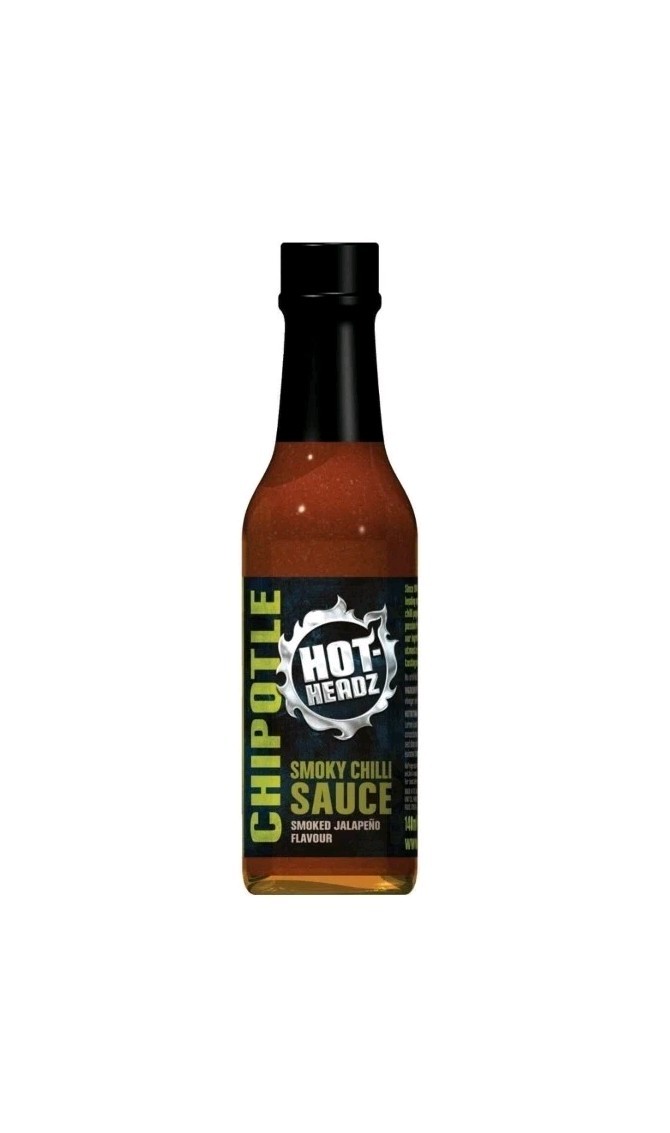 Hot-Headz! Chipotle Smoky Chilli Sauce 148ml Smoked Jalapeno Flavour Condiment