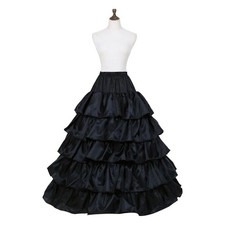 Petticoat Crinoline Wedding Accessories 4 Hoops Skirt with Black Skirts