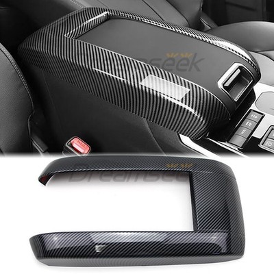 Mittelkonsole Armlehne Box Abdeckung für Toyota Highlander 2020+ Kohlefaser Stil