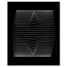 Victor Vasarely (1908-1997), "Ilile - II de la serie Ondulatoires" Framed 1973 H