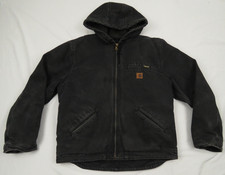 Vintage Carhartt J141 Sherpa Lined Faded Hooded Full Zip Detroit Jacket
