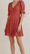 Madewell Silk Button-Front Mini Dress in Park Picnic! Size 00