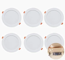 6PCS DC 12V RV Boat LED Recessed Ceiling Light 3W/8W Panel Light LED DownLights