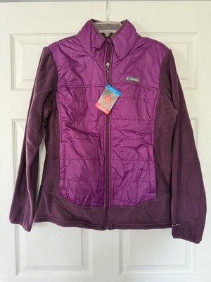 Columbia Women's Purple Zip Front Basin Butte Lightweight Lined Jacket Size XL