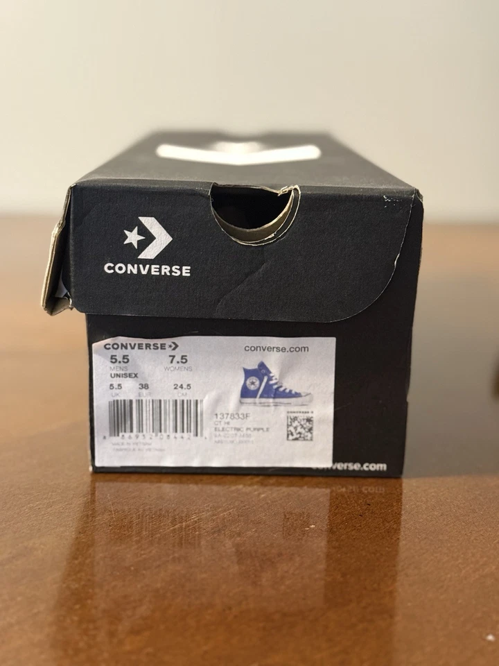 Zapatillas Converse Chuck Taylor All Star High Top Púrpura con Caja Foto 4 de 4