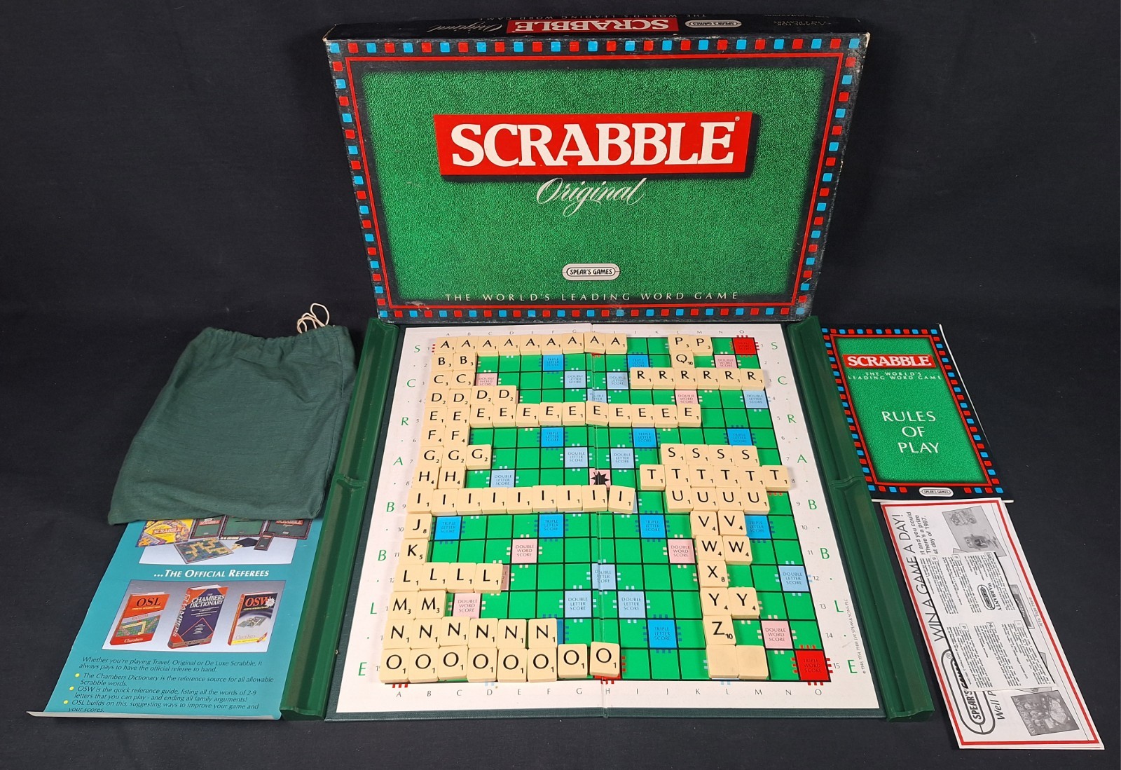 Vintage 1990s Spear’s Games Scrabble Board Game Complete