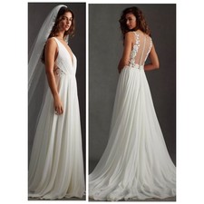 Jenny by Jenny Yoo Elinor Size 16 Ivory Floral Lace Wedding Gown NWT