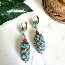 Orange Bohemian Fashion Earrings for sale