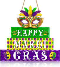 Mardi Gras Door Sign Happy Mardi Gras Wall Decorations Wreaths for Front Door Ne