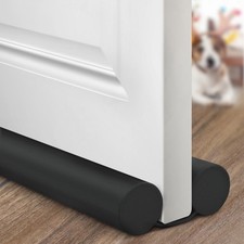 Holikme Door Draft Stopper Weather Stripping for 37 inch, Black