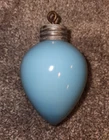 Antique Lightning Rod Blue Milkglass Teardrop Pendant