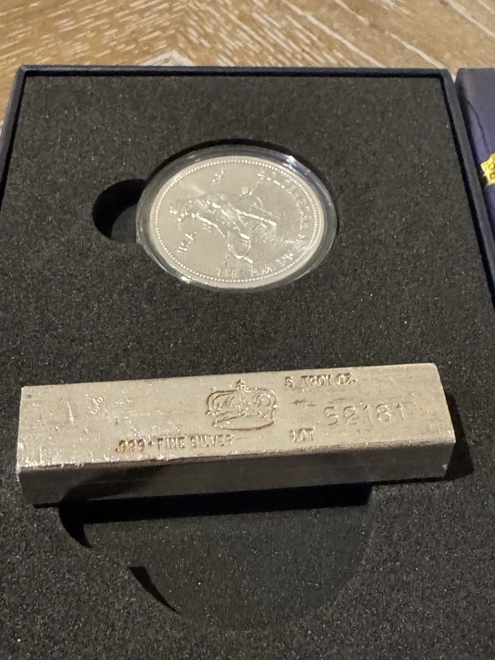 ¡Barra de plata Crown Vintage Bullion Breaks de 5 oz! ¡MÁS, moneda de plata Englehard de 1 oz! Foto 4 de 4