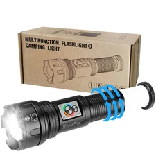 Super Bright 9900000Lumen XHP99 & COB LED Flashlight Rechargeable Tactical Light