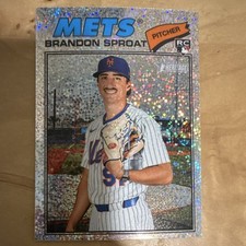 Topps 2026 Heritage Chrome Silver Sparkle Brandon Sproat Rookie Mets #118