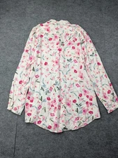 Joules Button Up Shirt Womens 8 Elvina Cream Floral Lightweight Preppy Garden