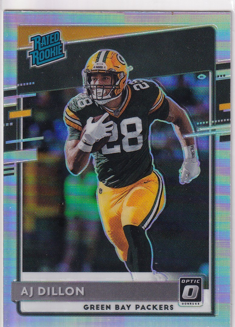 AJ Dillon Panini Donruss Optic #174 Holo