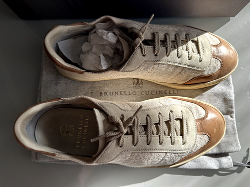Brunello Cucinelli Sneaker Ultra-Luxury Textile Leather Mix New: 850 Euro - Bild 13 von 14