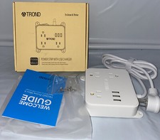 Power Strip with USB TROND Wall Mountable Outlet Extender with 3 USB Ports...