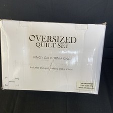 Southshore Fine Linens Vilano Spring 3-Pc Quilt Set White King/Cal-King