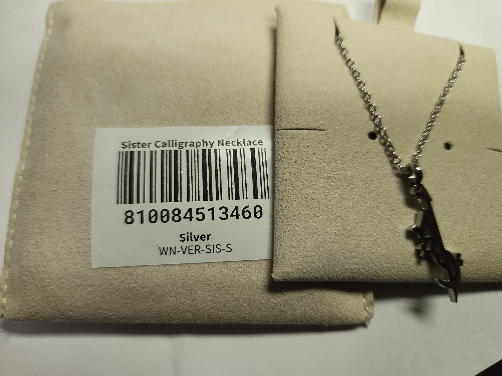 Women's My Sister Calligraphy Necklace