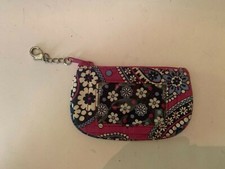 Vera Bradley Purple Paisley Zip ID Purse