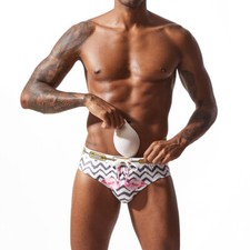 Men's Quick Dry Breathable Printed Beach Swimming Shorts Briefs Swim Trunks