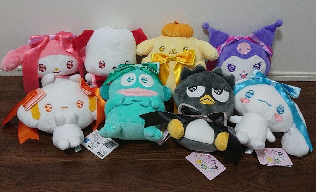 Sanrio Characters x Romakyun M Plush doll 24cm Full Complete Set
