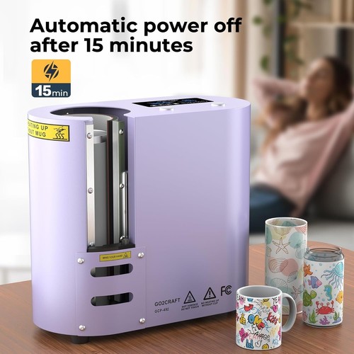 GO2CRAFT Auto Tumbler Heat Press Machine - Purple - Picture 5 of 6
