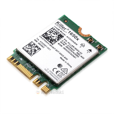 Killer 1650X TKNXX AX200MGW Wi-Fi 6 2,4Gbps Dual Band Bluetooth 5.1 NGFF Karte