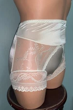 NEW Sheer Silky Shiny Hi Waist Shaping Panties Whisper Thin  7  L Light Control