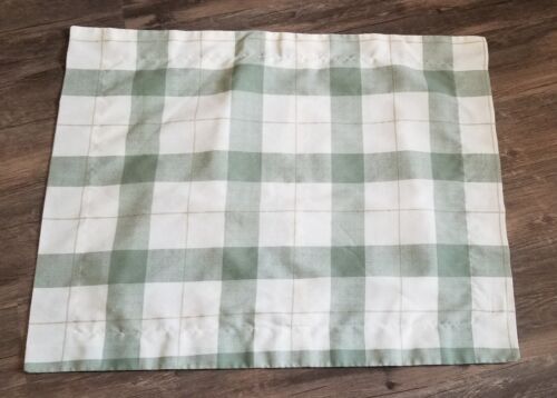 Cannon Standard Pillow Shams 20 X 26 Beige Green Plaid Set Of 2 Made In USA - Picture 1 of 7